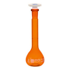fiole jaugée classe A ambrée NS 10/19  25ml(SCHOTT DURAN ) hirschmann