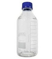 flacon iso clair avec bouchon bleu 2000ml /joanlab