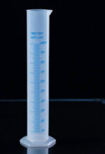 éprouvette en plastique graduation bleu 10ml